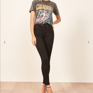 Black high rise Reformation Jeans